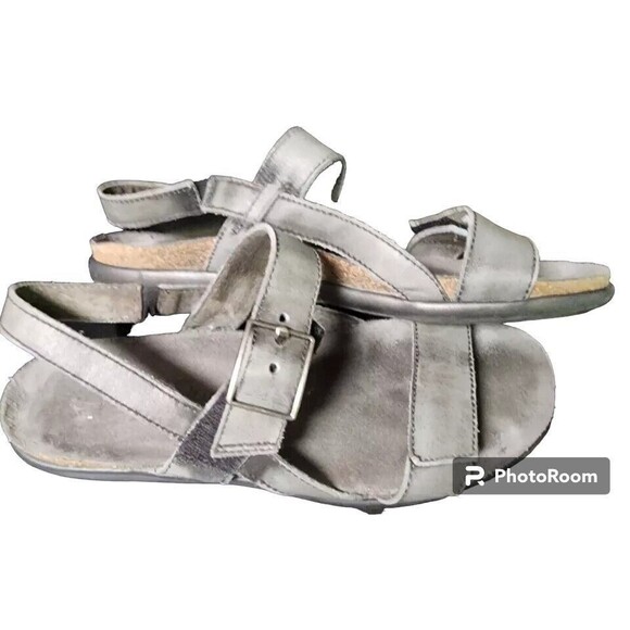 NAOT Norah Sandals EU 40 Distressed Pewter Adjustable Made in Israel - Picture 1 of 7